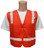 Orange Surveyors Safety Vest with Silver Stripes and Pockets