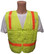 Lime Surveyors Safety Vest with Orange Stripes and Pockets