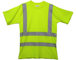 Class Three Level 2 LIME Safety SHIRTS with Silver Stripes Pic 3