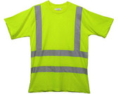 Class Three Level 2 LIME Safety MESH SHIRTS with Silver Stripes Pic 3
