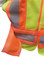 ANSI 207-2006 Public Service Safety Vests ~ Mesh Lime with Orange/Silver Stripes Front pic