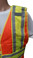 Orange Class II MESH First Responder Safety Vest ~ Lime/Silver Stripes and 5 Point Tear-Away Side 2