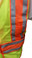 Lime Class II MESH First Responder Safety Vest ~ Orange/Silver Stripes and 5 Point Tear-Away side pic 1