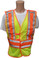 Lime Class II MESH First Responder Safety Vest ~ Orange/Silver Stripes and 5 Point Tear-Away