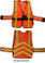 Chevron Safety Vests Orange Mesh with Lime Stripes Pic 3