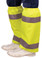 Hi Viz Lime Color Leg Gaiters with Silver Stripes Pic 1