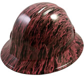 Pink Flame Hydro Dipped Hard Hats Full Brim Style