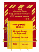 MSDS Right-To-Know Center, 3 language- Includes MSDS sign, 3 inch binder, and wire rack