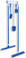16 inch Utility / Sanitation Rack, (5) 2 inch Hooks - Blue

