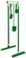 16 inch Utility / Sanitation Rack, (5) 2 inch Hooks - Green
