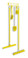 16 inch Utility / Sanitation Rack, (5) 2 inch Hooks - Yellow