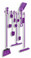 36 inch Utility / Sanitation Rack ~ Purple
