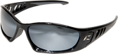 Edge Baretti Safety Glasses ~ Black Frame, Silver Mirror Lens