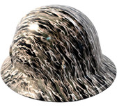 White Flame Hydro Dipped Hard Hats Full Brim Style