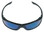 Crews Force Flex Safety Glasses ~ Black Frame - Blue Diamond Lens