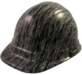 Silver Flame Hydro Dipped Hard Hats Cap Style