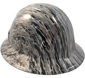 Silver Flame Hydro Dipped Hard Hats Full Brim Style