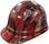 Camo Bootie Red Hydro Dipped Cap Style Hard Hat pic 1