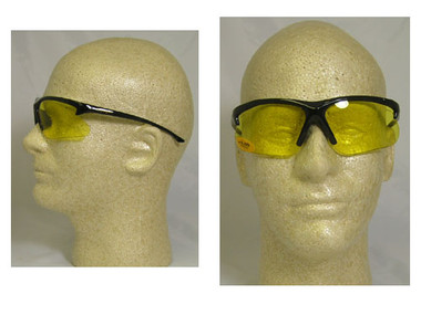 Olympic Optical 30.06 Reading Glasses ~ Black Frame, Amber Lens and 2.5 power