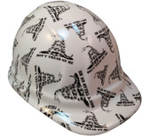 Don't Tread On Me White Hydro Dipped Hard Hats Cap Style