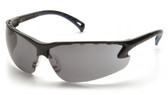 Pyramex Safety Glasses ~ VENTURE III ~ Black Frame ~ Smoke Lens