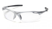 Pyramex Avante Safety Glasses ~ Silver Frame ~ Clear Lens