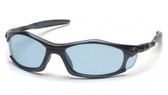 Pyramex Solara Safety Glasses ~ Black Frame ~ Infinity Blue Lens