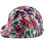 Flower Hydro Dipped GLOW IN THE DARK Hard Hats Cap Style with Ratchet Suspensions