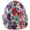 Flower Hydro Dipped GLOW IN THE DARK Hard Hats Cap Style with Ratchet Suspensions