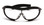 Pyramex XS3 Plus Safety Glasses ~ Black Frame - Clear Anti-Fog Lens