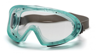Pyramex Capstone Goggle ~ Green Frame ~ Anti Fog Clear Lens