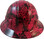 Tattoo Pink Hydro Dipped Hard Hats Full Brim Design - Front View

