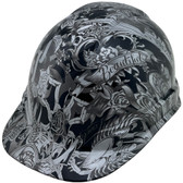 Tattoo Silver Hydro Dipped Hard Hats Cap Style Oblique