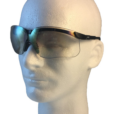 Uvex Genesis Safety Glasses ~ Black Frame ~ Indoor Outdoor Lens