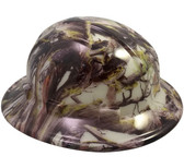 American Camo Hydro Dipped GLOW IN THE DARK Hard Hats Full Brim Style with Ratchet Suspensions