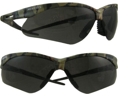 Jackson Nemesis CAMO Frame ~ Safety Glasses with Smoke Anti-Fog Lens