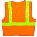 Orange Vest ~ Silver Stripes ~ SOLID Material ~ Size 2XL