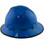 MSA V-Gard Full Brim Hard Hats with Fas-Trac Suspensions Blue - with Protective Edge