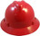 MSA V-Gard Full Brim Hard Hats with Fas-Trac Suspensions Red