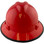 MSA V-Gard Full Brim Hard Hats with Fas-Trac Suspensions Red - with Protective Edge