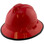 MSA V-Gard Full Brim Hard Hats with Fas-Trac Suspensions Red - with Protective Edge
