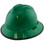 MSA V-Gard Full Brim Hard Hats with Fas-Trac Suspensions Green - with Protective Edge