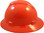 MSA V-Gard Full Brim Hard Hats with Fas-Trac Suspensions Hi Viz Orange