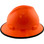 MSA V-Gard Full Brim Hard Hats with Fas-Trac Suspensions Hi Viz Orange - with Protective Edge