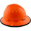 MSA V-Gard Full Brim Hard Hats with Fas-Trac Suspensions Hi Viz Orange - with Protective Edge