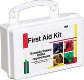OSHA Compliant First Aid Kits ~ 10 Person, 62 Piece Bulk Kit, Plastic Case with Gasket
