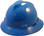 MSA V-Gard Full Brim Hard Hats with Staz-On Suspensions Blue