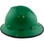 MSA V-Gard Full Brim Hard Hats with Staz-On Suspensions Green - with Protective Edge