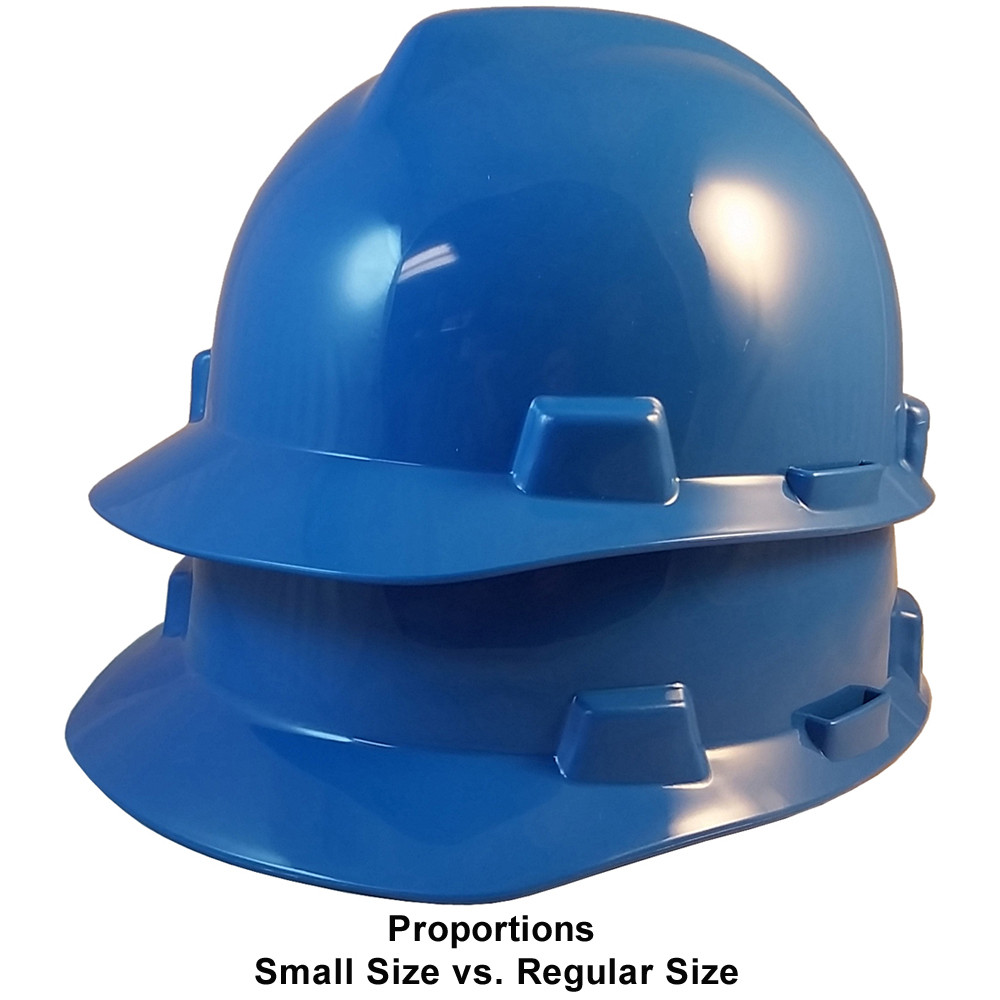 MSA Cap Style Small Hard Hats FasTrac Suspensions Blue