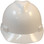 MSA Cap Style Small Hard Hats with Fas-Trac Suspensions White  - Front View